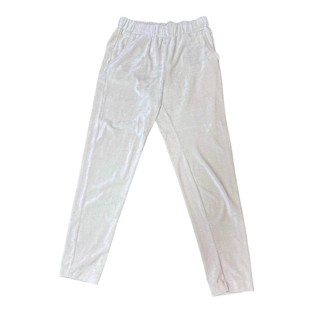 LILLA P CORDUROY SWEAT SUIT SET CREAM COLOR COWL NECK 3/4 SLEEVE SIZE MED - Picture 3 of 7